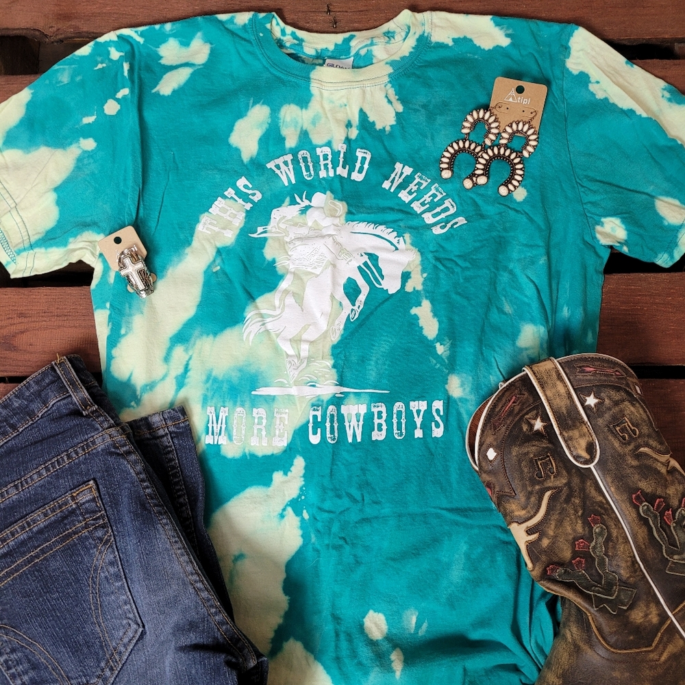 Cowboy Rodeo Bleached Cotton Shirt NWOT